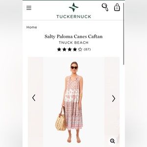 Tuckernuck Salty Paloma Canes Caftan, size xs